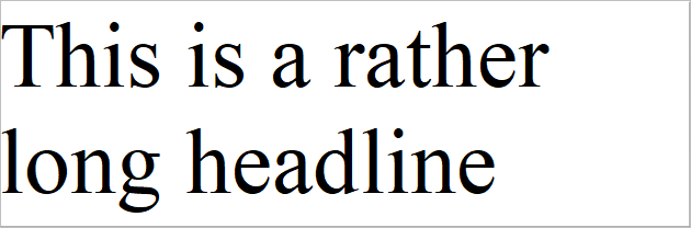 line-spacing in large headline: Great with 100% linespacing